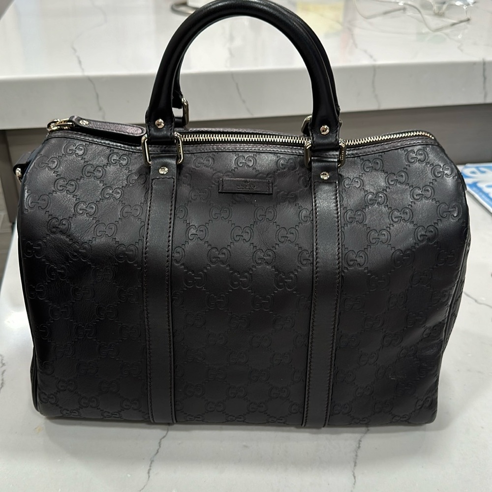 Gucci Brown Leather Satchel with Structured Design